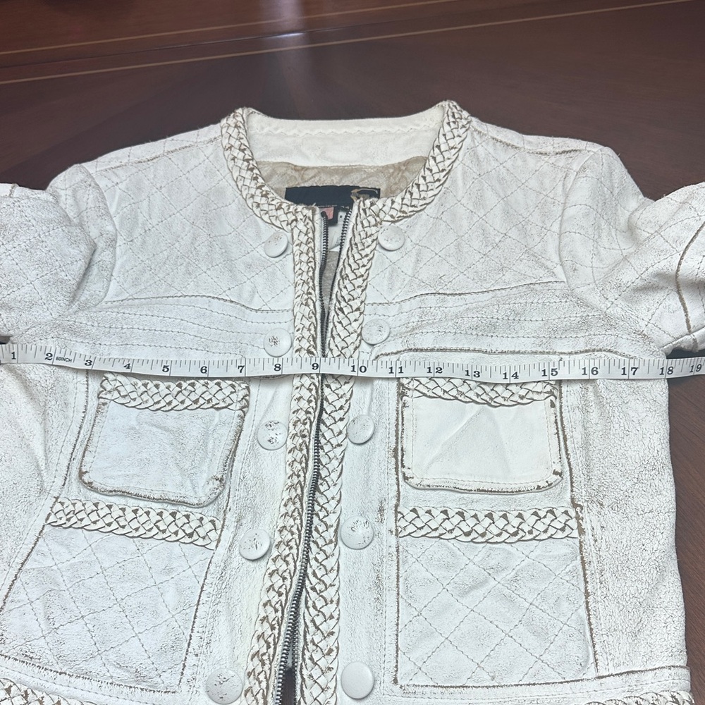 Just Cavalli Genuine Leather Quilted Jacket with Braided Trim – Luxury Designer - Picture 13 of 16